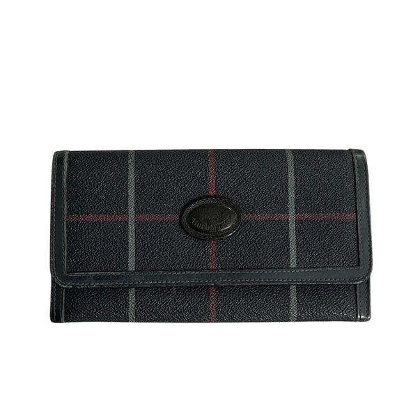 Burberry Handbags - Burberrys Vintage Wallet Navy Blue Tartan Plaid